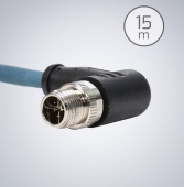 Кабель M12 to RJ45 IP67 Cat6a Cable [Right Angle, Altas/Helios Side] – 15 м